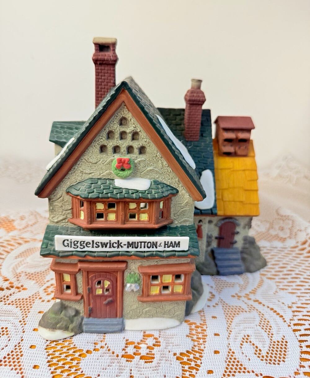 Dept 56 Dickens Village Giggelswick Mutton & Ham House Lighted Boxed 1994